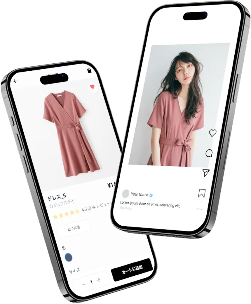 Try-oooon!! バーチャル試着のデモ画像